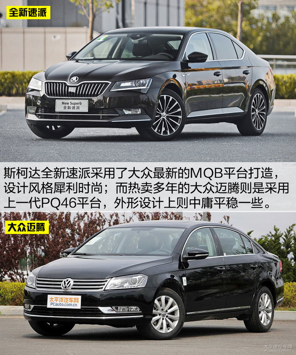 新旧平台之争 斯柯达速派对比大众迈腾
