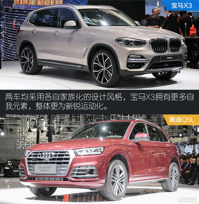汽车导购 对比导购   此次北京车展带来的宝马x3和奥迪q5l两款车均为
