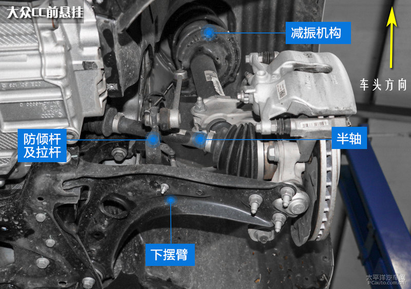 前悬挂部分:   前悬挂采用麦弗逊独立悬挂,结构上与上一代相似,但在