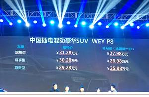 長城WEY首款插混SUV車型P8價格公布 這價格你能接受嗎