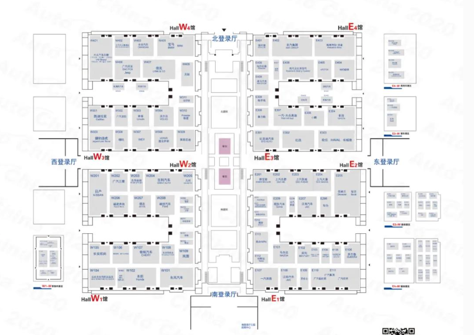 逛车展不迷路！2020北京车展展位分布图来了