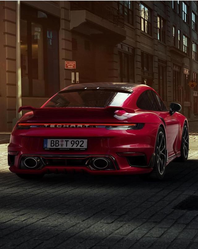 2021款保时捷911 turbo s techart改装版