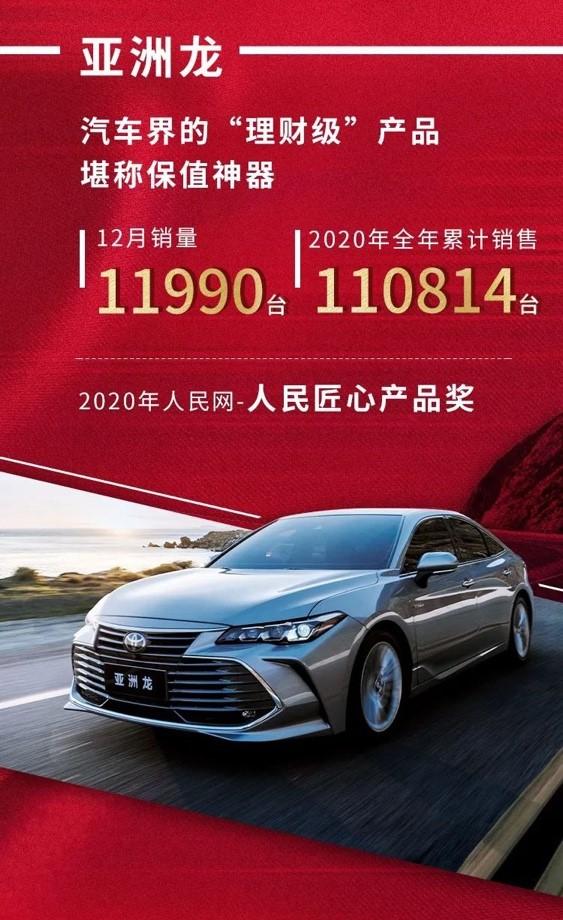 硕果“丰赢”，一汽丰田2020年销量达80万台