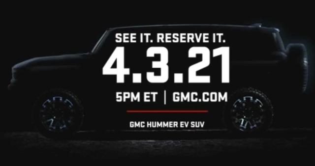 4月3日发布，GMC Hummer EV SUV来了
