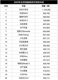 全球销量排行曝光，国产车企仍需努力