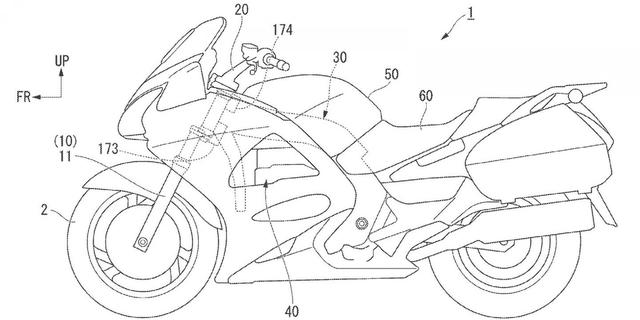 本田摩托车自动转向新专利曝光,避免造成二次伤害