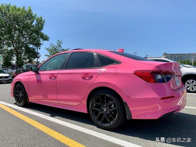 第十一代本田思域曝光,粉色车漆满足少女心