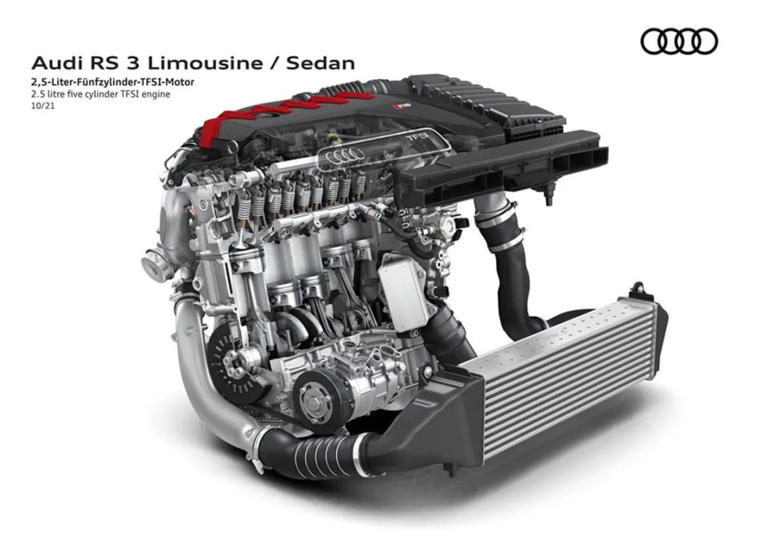 奥迪最强大,最具代表性的五缸引擎:2.5 tfsi