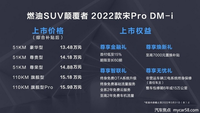 推荐51km尊贵型、110km旗舰型，比亚迪宋Pro DM-i购车指南