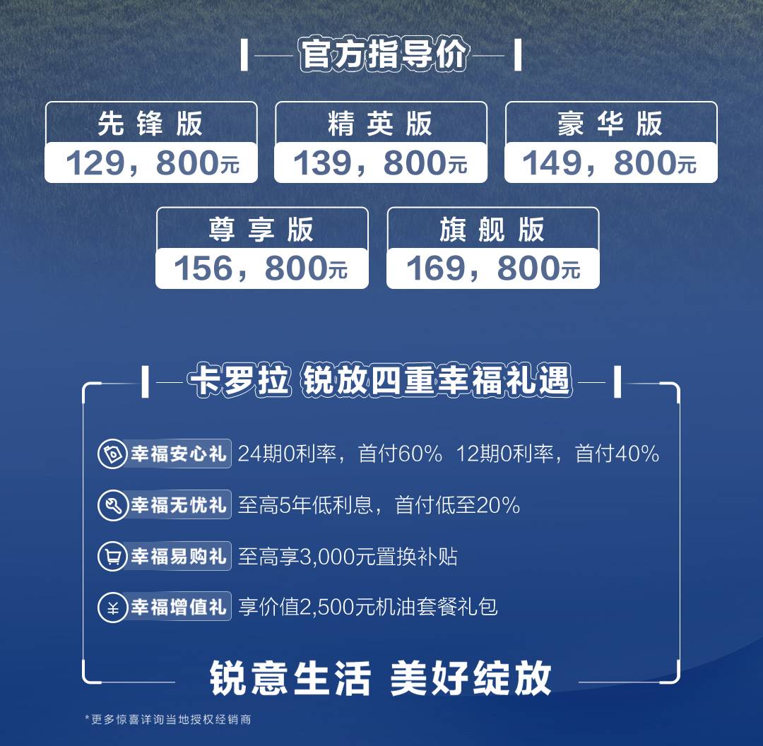 一汽丰田卡罗拉锐放买哪款?首推2.0L豪华版,你想要的它都有!