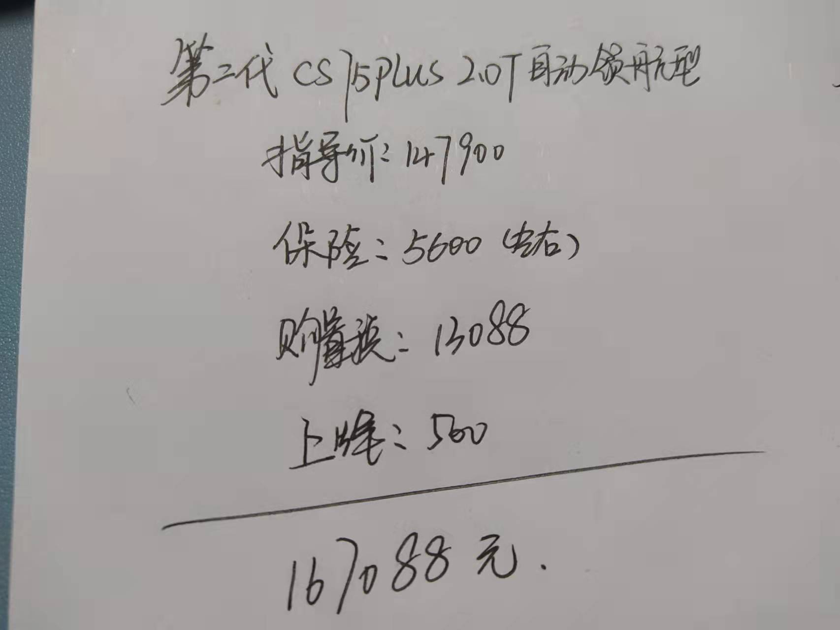 第二代长安CS75PLUS正式上市，6款车型详细落地价也算好了