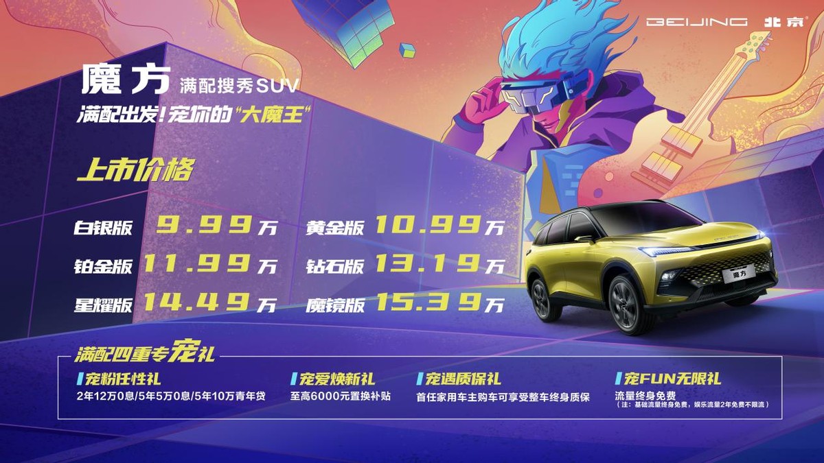 “懂你”更“宠你”，北京汽车魔方上市，9.99万起售