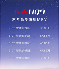 贵吗？红旗HQ9售价35.88-53.88万元