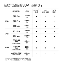 簡化用戶選擇 明星功能標(biāo)配 小鵬汽車調(diào)整G9車型版本命名及配置