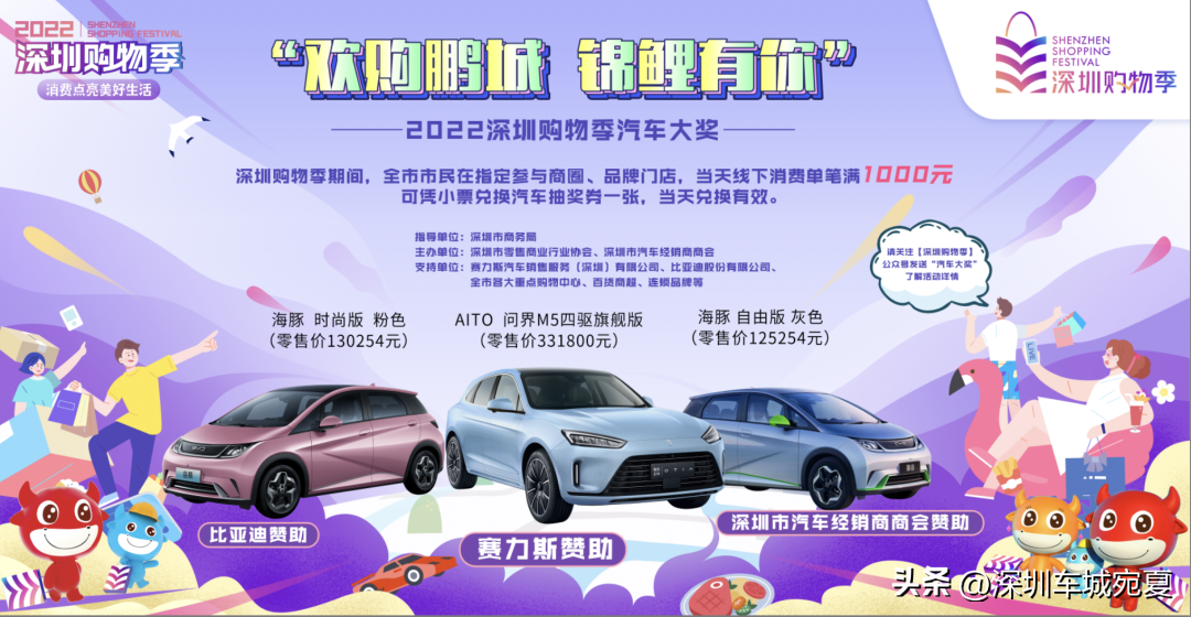 深圳购物季 | 锦鲤是你吗?三辆小汽车大奖等你带回家