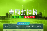 青铜封神榜 | 2022年10月BEV红榜：中国式超越