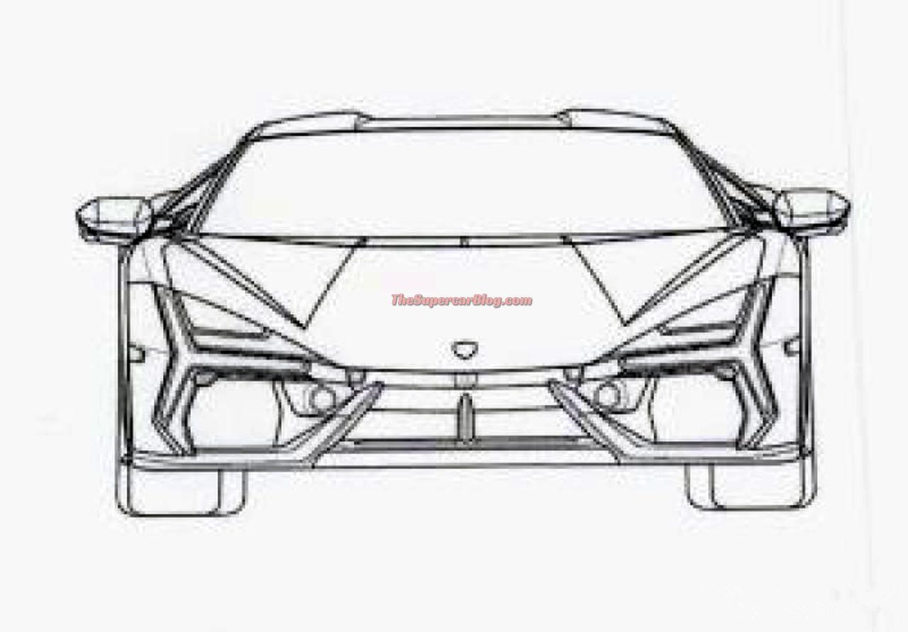 兰博基尼全新一代超跑专利图曝光，将搭载V12混动系统