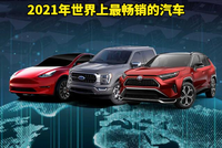 這些是2021年全球最暢銷的汽車，豐田RAV4銷量最高，Model 3進(jìn)前十