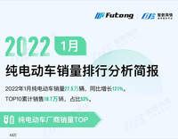 2022年1月純電動汽車銷量排行分析簡報-新能源