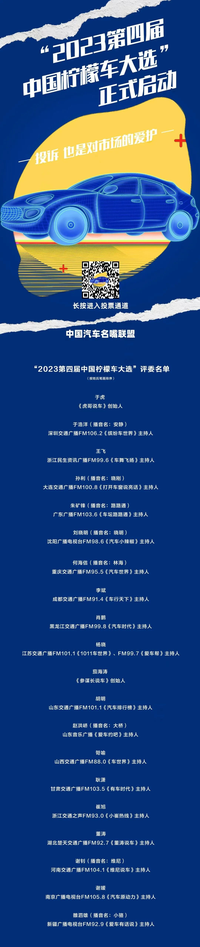 “2023第四屆中國檸檬車大選”正式啟動