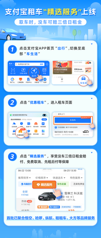 支付寶上線“租車精選”，首批聚合悟空、哈啰、縱航等平臺(tái)服務(wù)