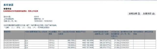 理想汽车大股东巨额套现