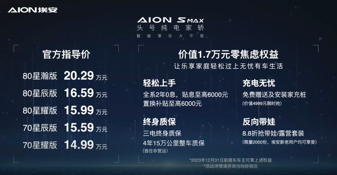 小辣爹專屬頭號純電家轎|AION S MAX上市14.99萬起