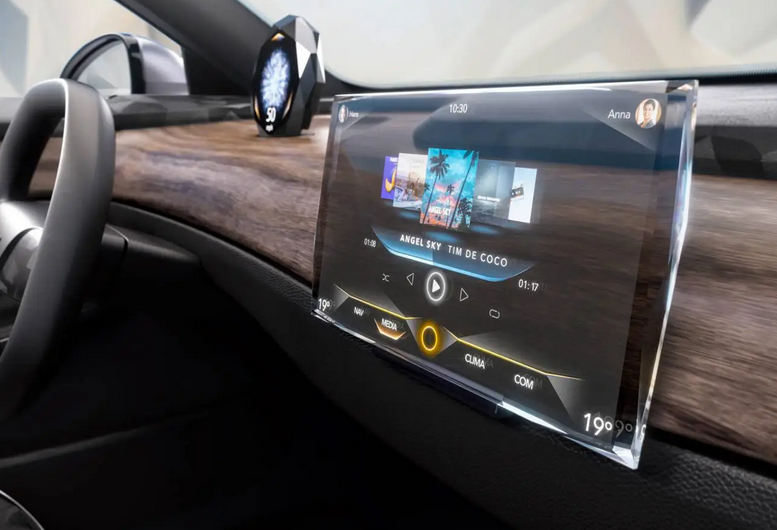 大陆集团发布施华洛世奇水晶打造的汽车中控大屏