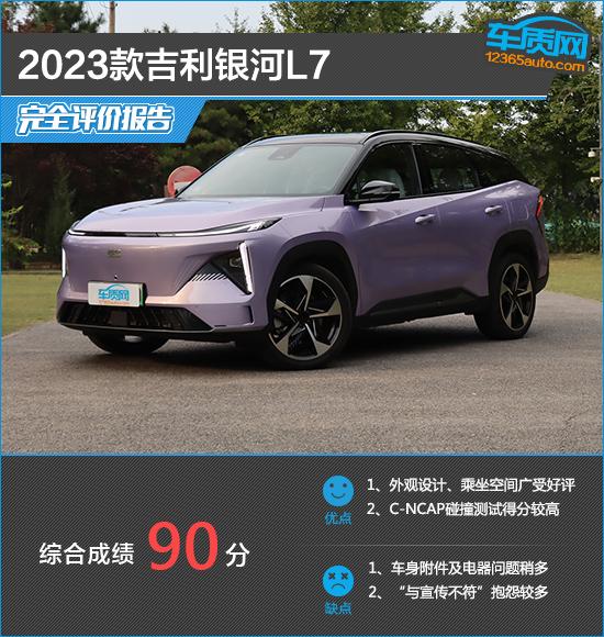 2023款吉利银河L7完全评价报告