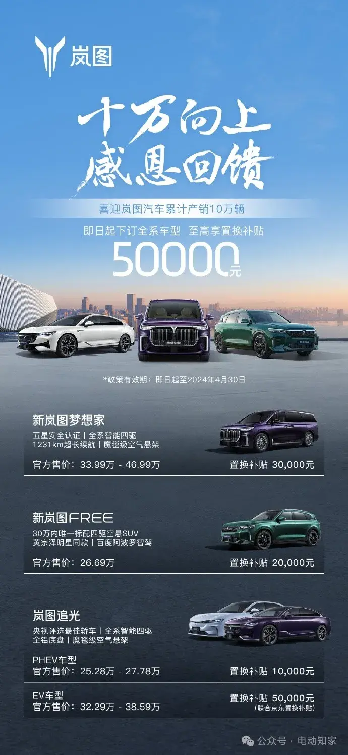 至高5万，又一车企大降价！