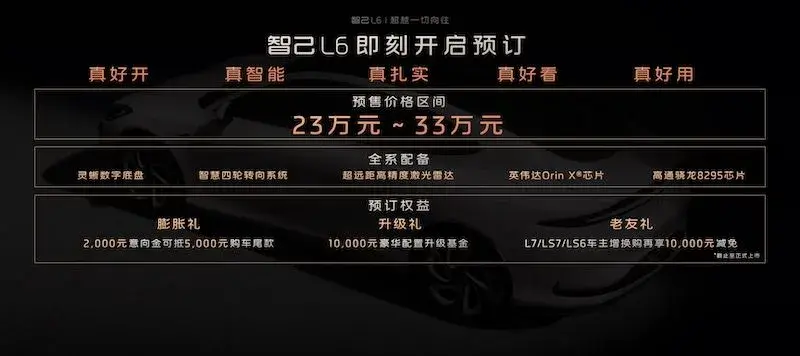 预售23万元起，智己L6正式发布，全系标配灵蜥数字底盘