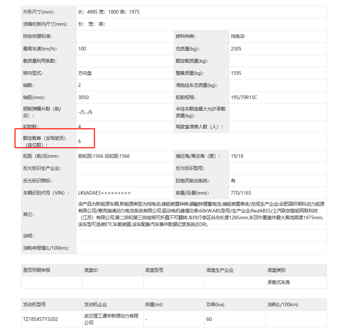 新款五菱扬光乘用版正式申报，6座，侧滑门，车长4985mm