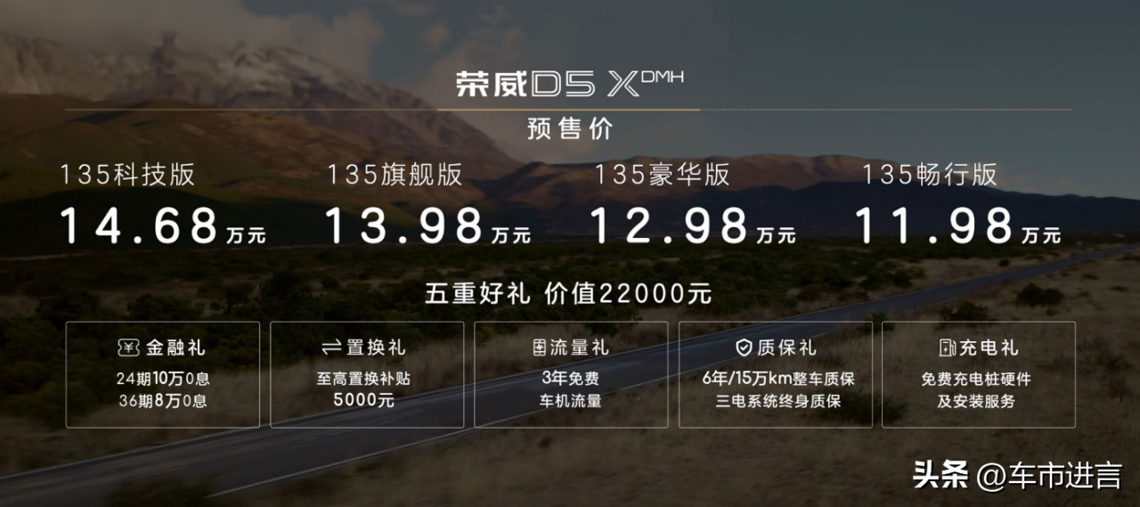 “12萬級最強混動SUV”?榮威D5X DMH開啟預售