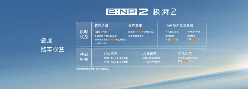 广汽本田e:NP2极湃2广州发售纯电真势力限时惊喜价15.98万元