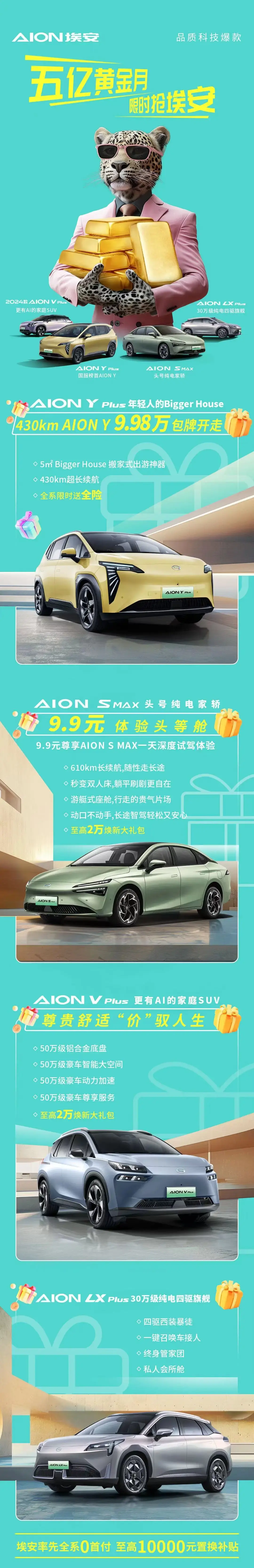 廣汽埃安開啟五月限時活動，9.98萬元“包牌開走”AION Y Plus