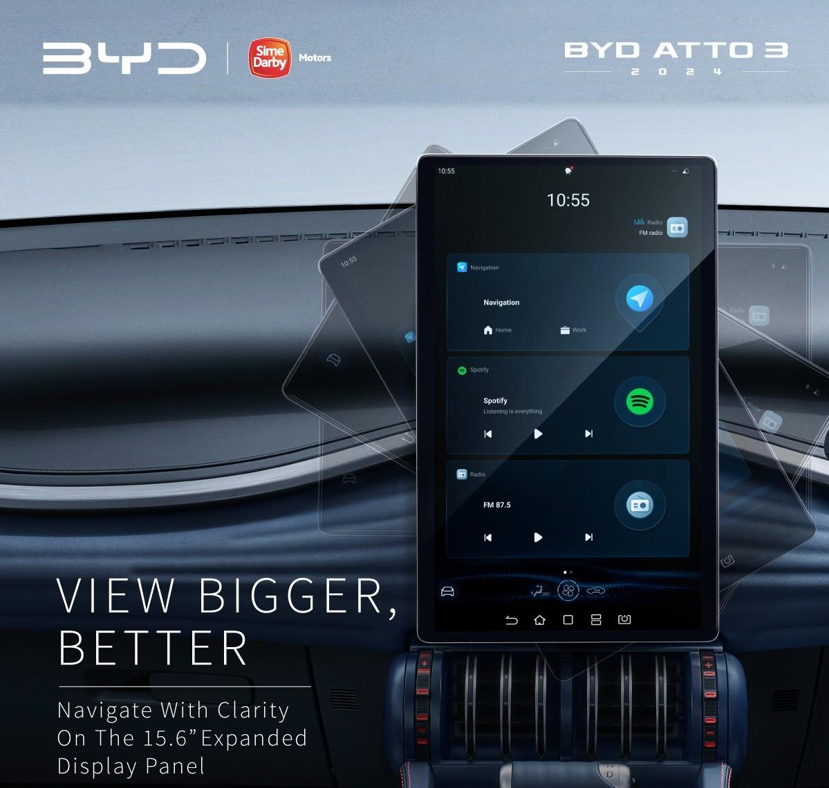 搭载e平台3.0技术，百公里加速7.3秒，比亚迪Atto 3马来西亚发售