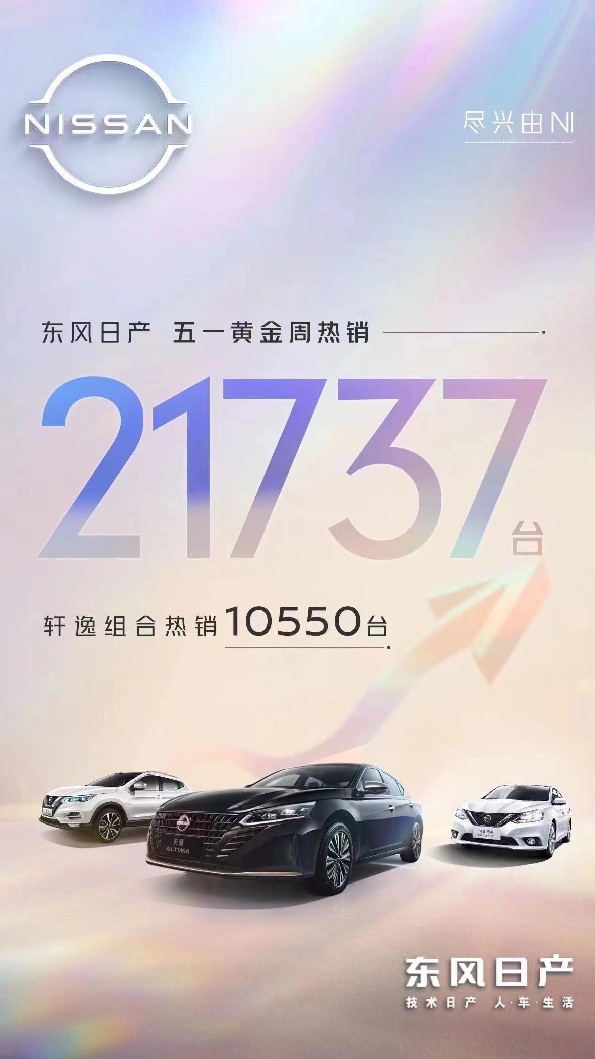 日系品牌又行了？五一黃金周東風日產(chǎn)銷量21737臺，軒逸受歡迎