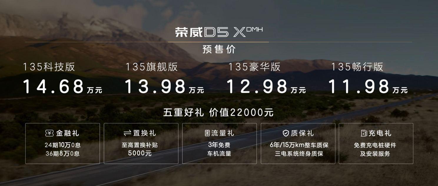 上汽榮威全新混動，綜合續(xù)航1300km，預(yù)售價11.98萬起，帶勁不？