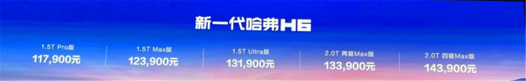 售11.79-14.39万 采用怀挡式挂挡 第四代哈弗H6正式上市