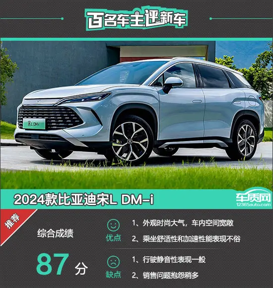 百名車主評新車:2024款比亞迪宋L DM-i