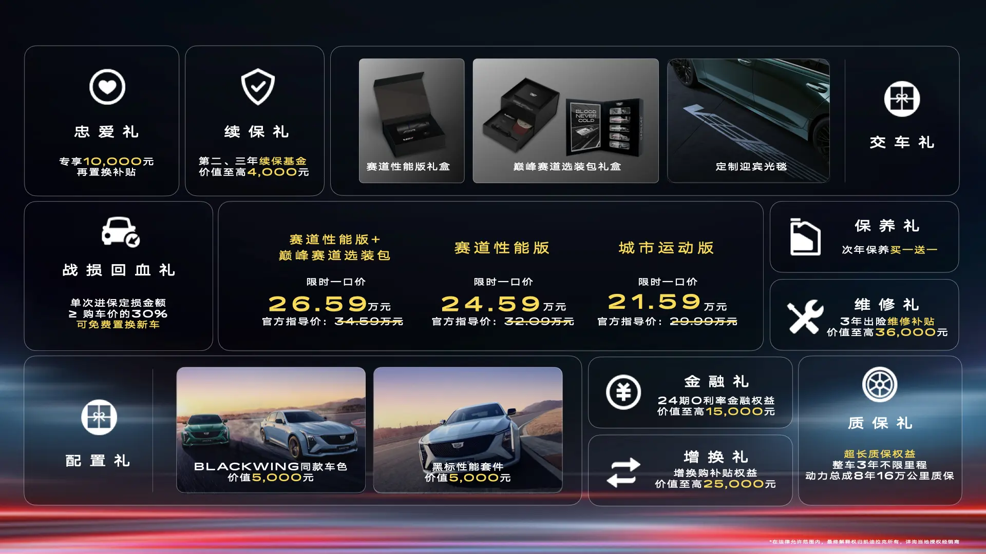 2.0T+10AT凯迪拉克CT5限时一口价21.59万起