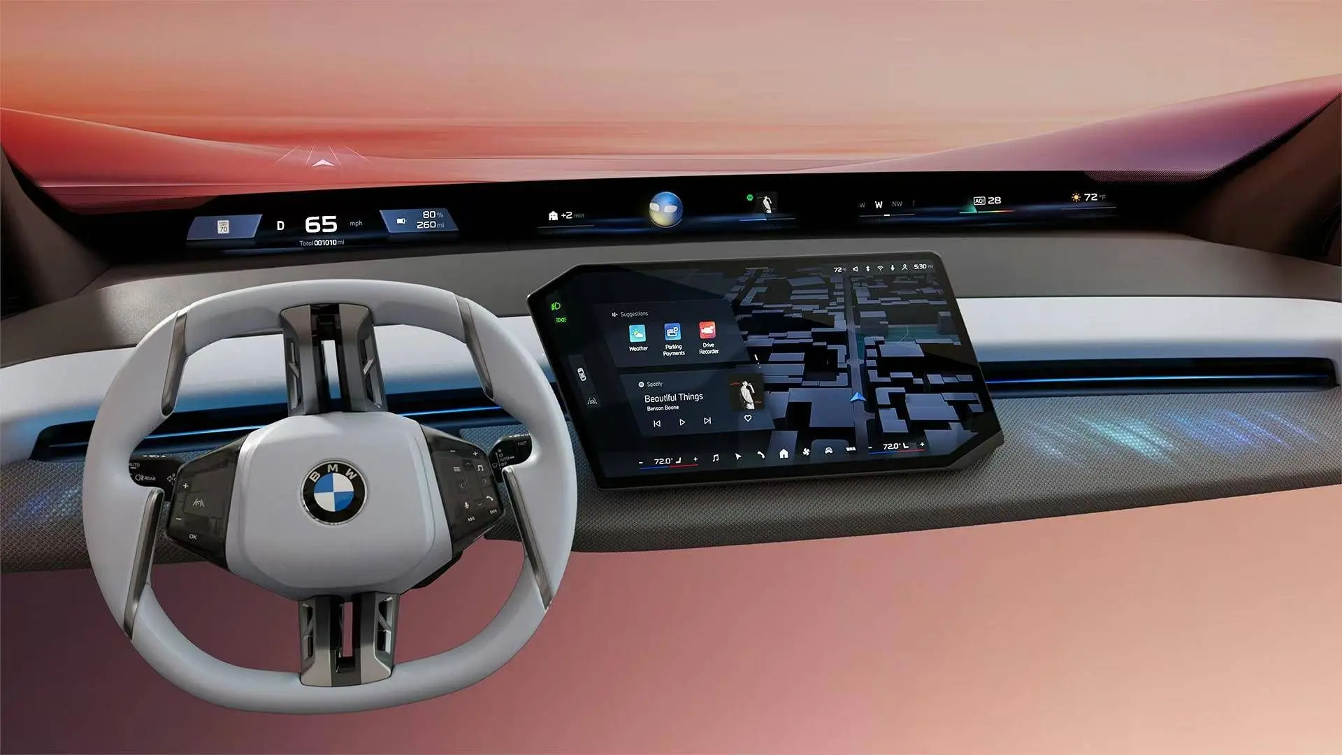 替代传统仪表盘,BMW视平线全景显示即将随BMW新世代车型量产