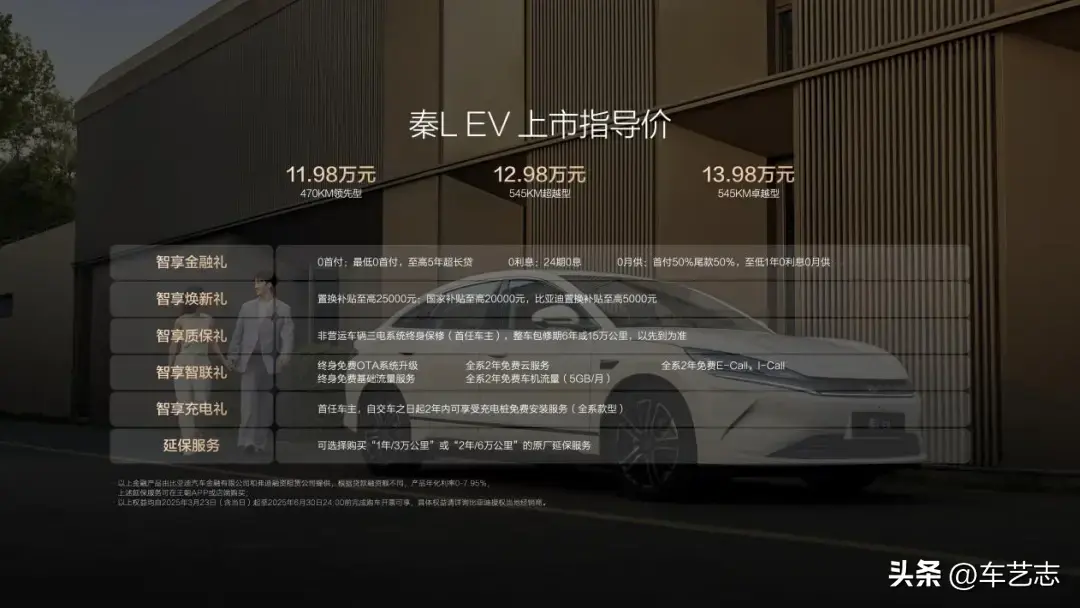 智美中级纯电轿车 比亚迪秦L EV重磅上市