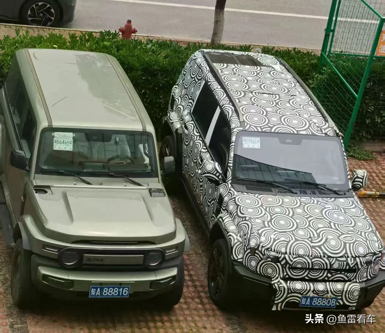 奇瑞iCAR V27外掛備胎版現身，這身板看著確實很有“衛士”范