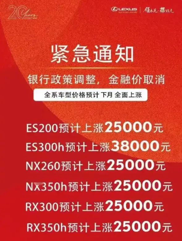 雷克薩斯?jié)q價2–3萬,這是逼單還是另有隱情?