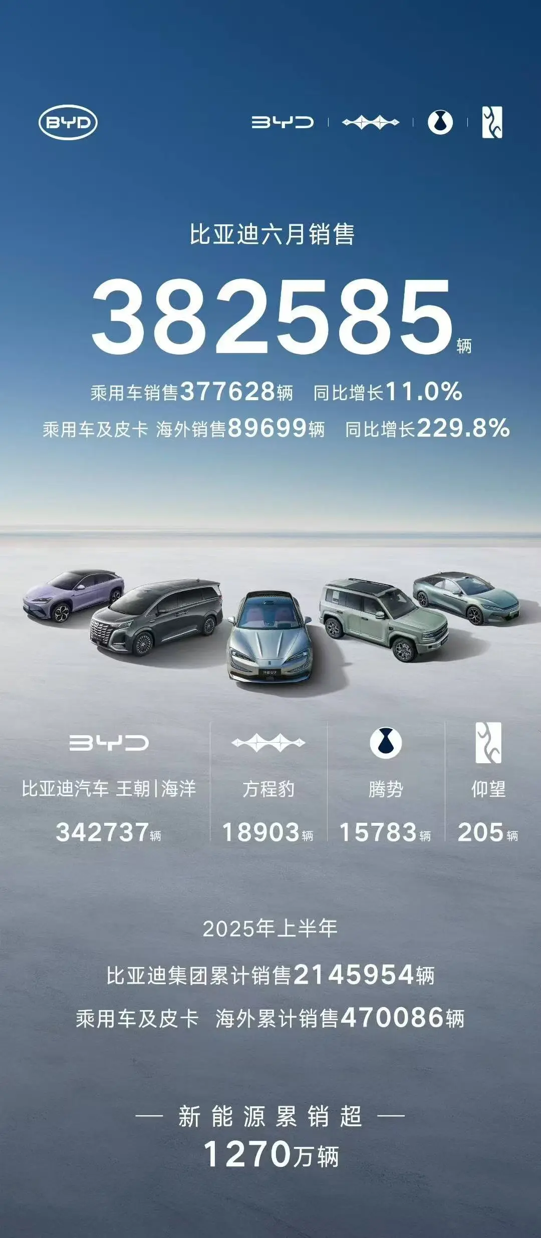 半年銷量交卷，中國汽車正瘋狂啃食全球份額！