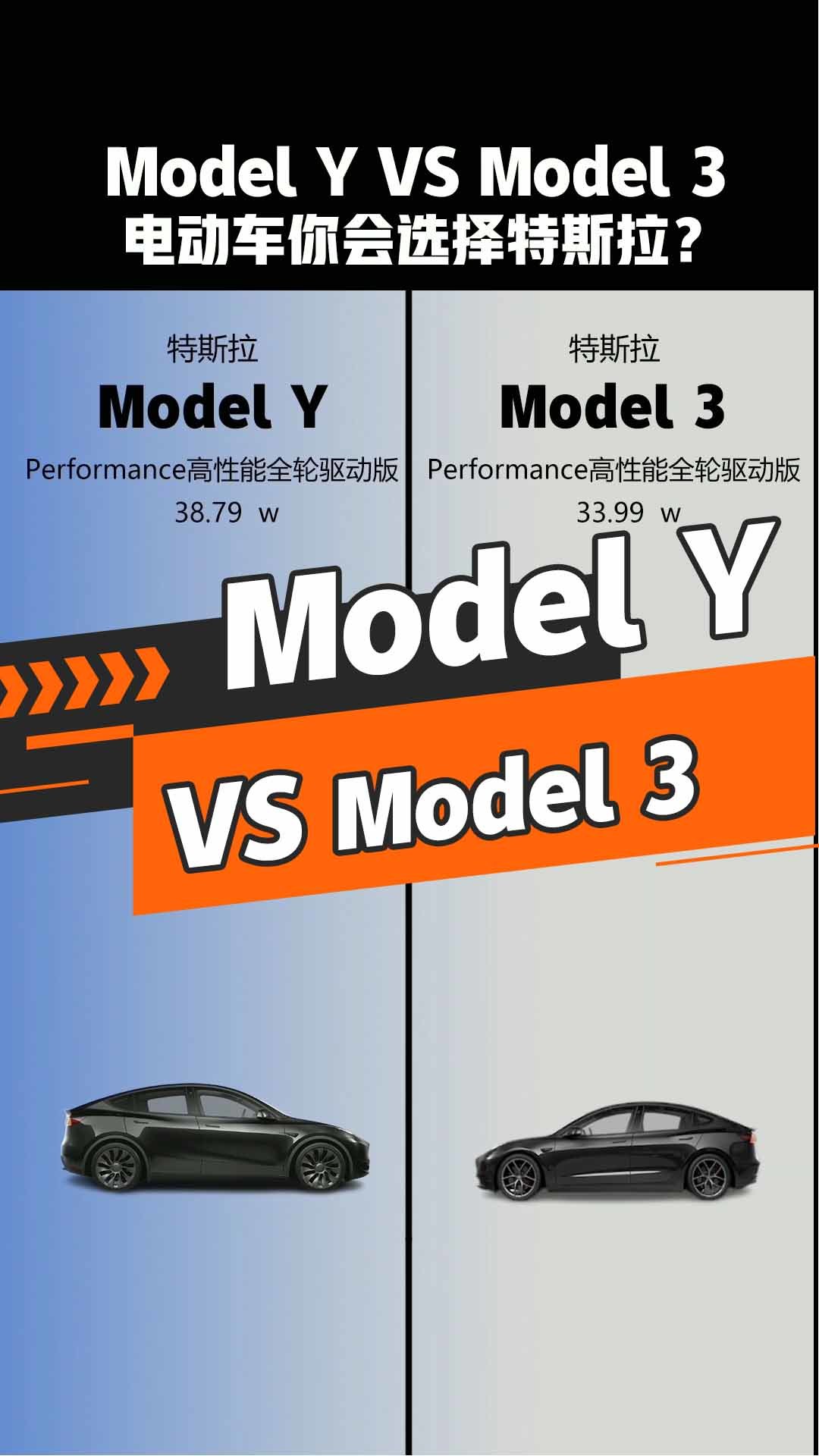 Model Y对比Model 3