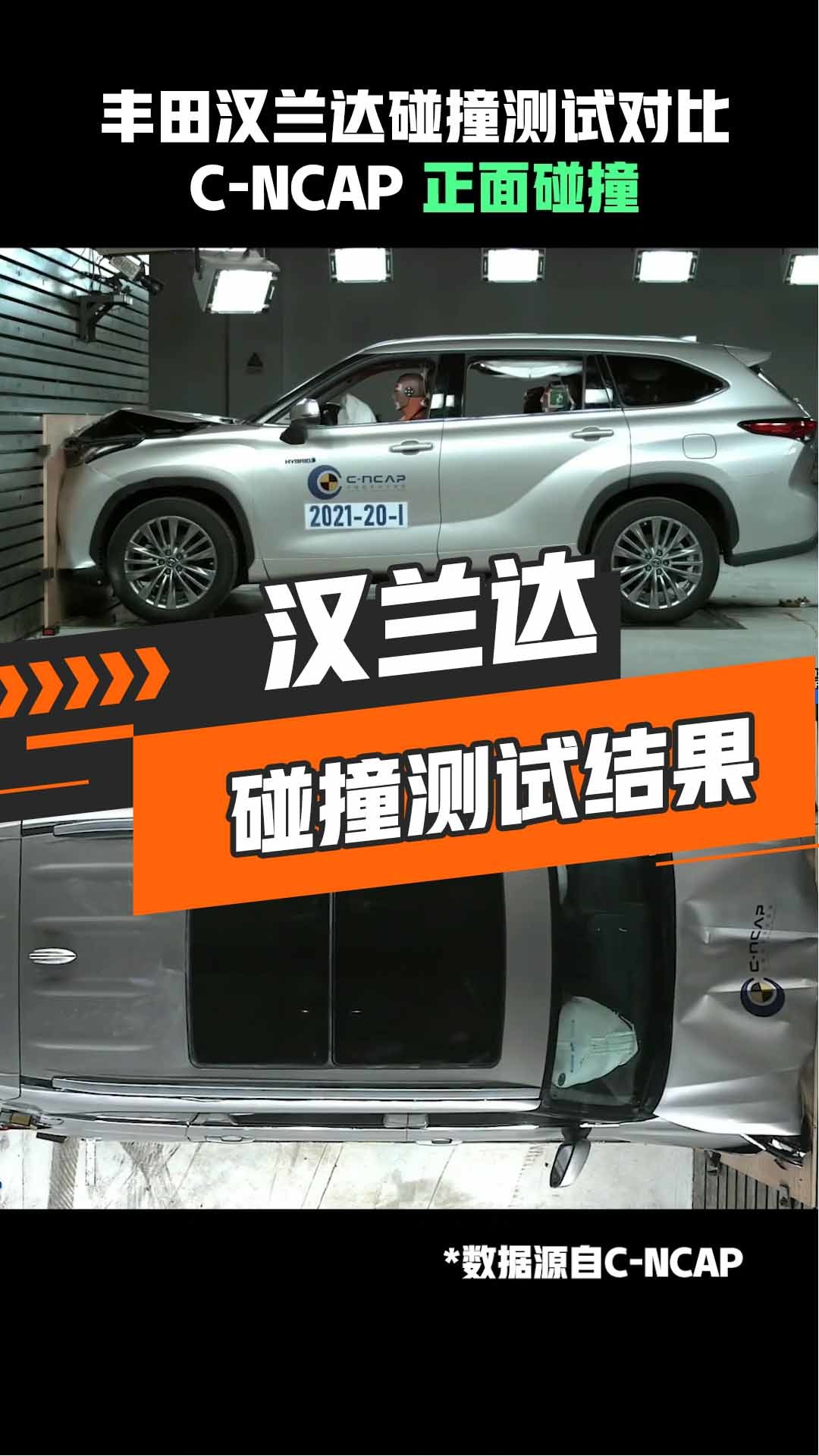 丰田汉兰达C-NCAP碰撞测试结果揭晓