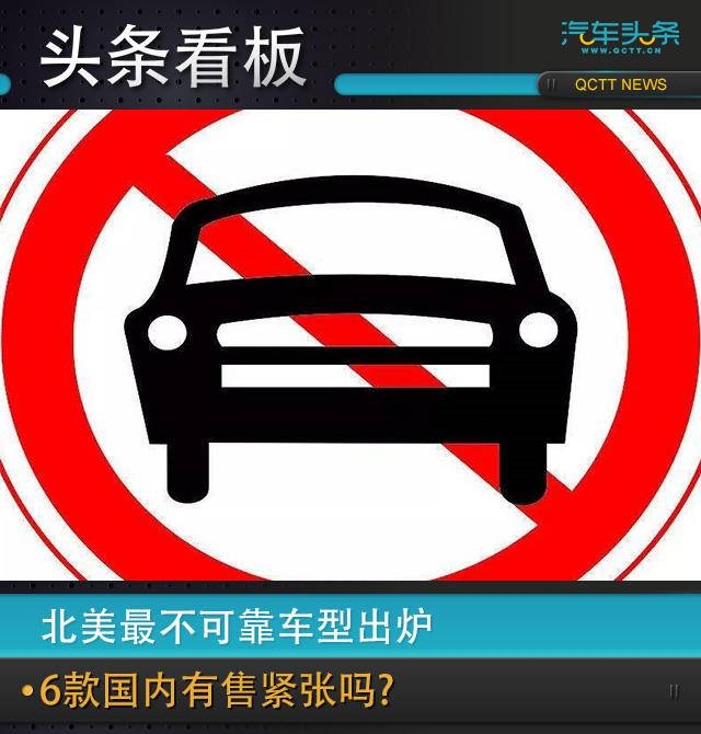 北美最不可靠車型出爐，6款國內(nèi)有售緊張嗎?