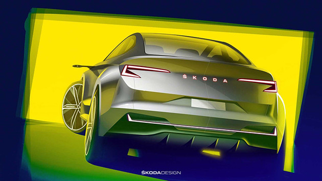 斯柯达发布电动轿跑VISION iV概念车内饰，2020推出